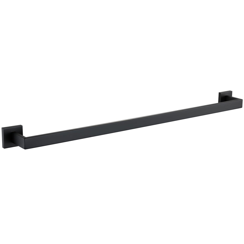 LANC 2 Pack Bath Towel Bars, Matte Black 24-Inch Bathroom Towel Rail Square Towel Racks Kitchen Towel Holders, Stainless Steel Wall Mount Towel Hanger Towel Rods,A8804-6MB