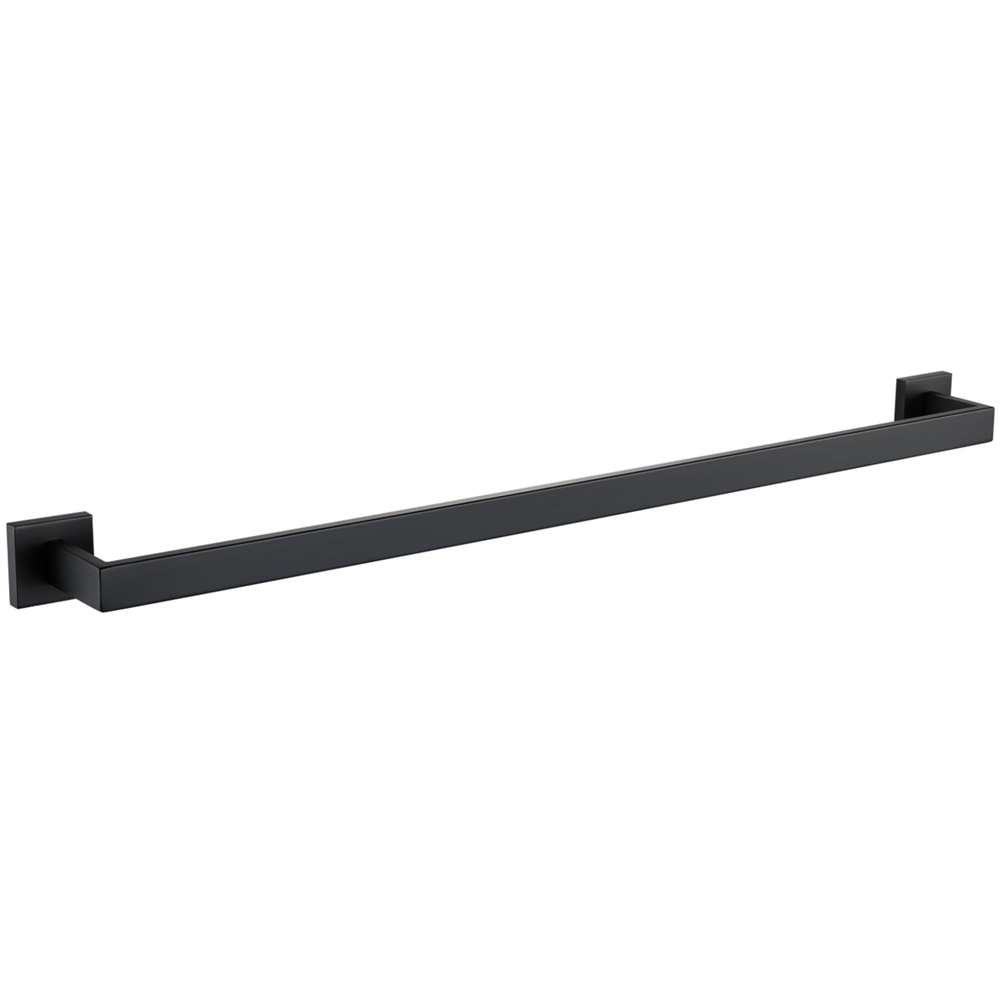 LANC 2 Pack Bath Towel Bars, Matte Black 24-Inch Bathroom Towel Rail Square Towel Racks Kitchen Towel Holders, Stainless Steel Wall Mount Towel Hanger Towel Rods,A8804-6MB