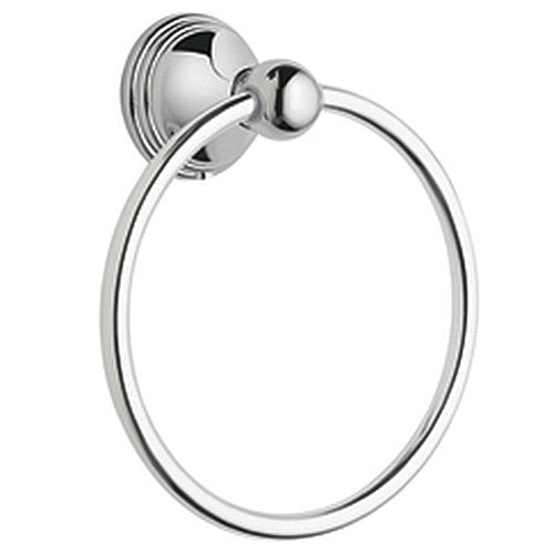 Moen Preston Collection Polished Chrome Bathroom Hand-Towel Ring, Wall Mounted Towel Holder, DN8486CH