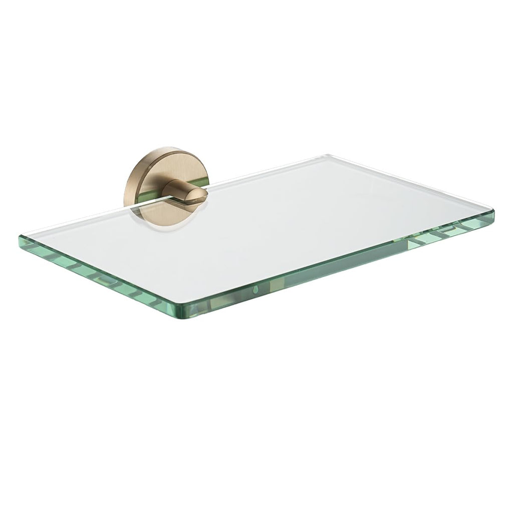 JQK Bathroom Glass Shelf, TGS101L16-BN