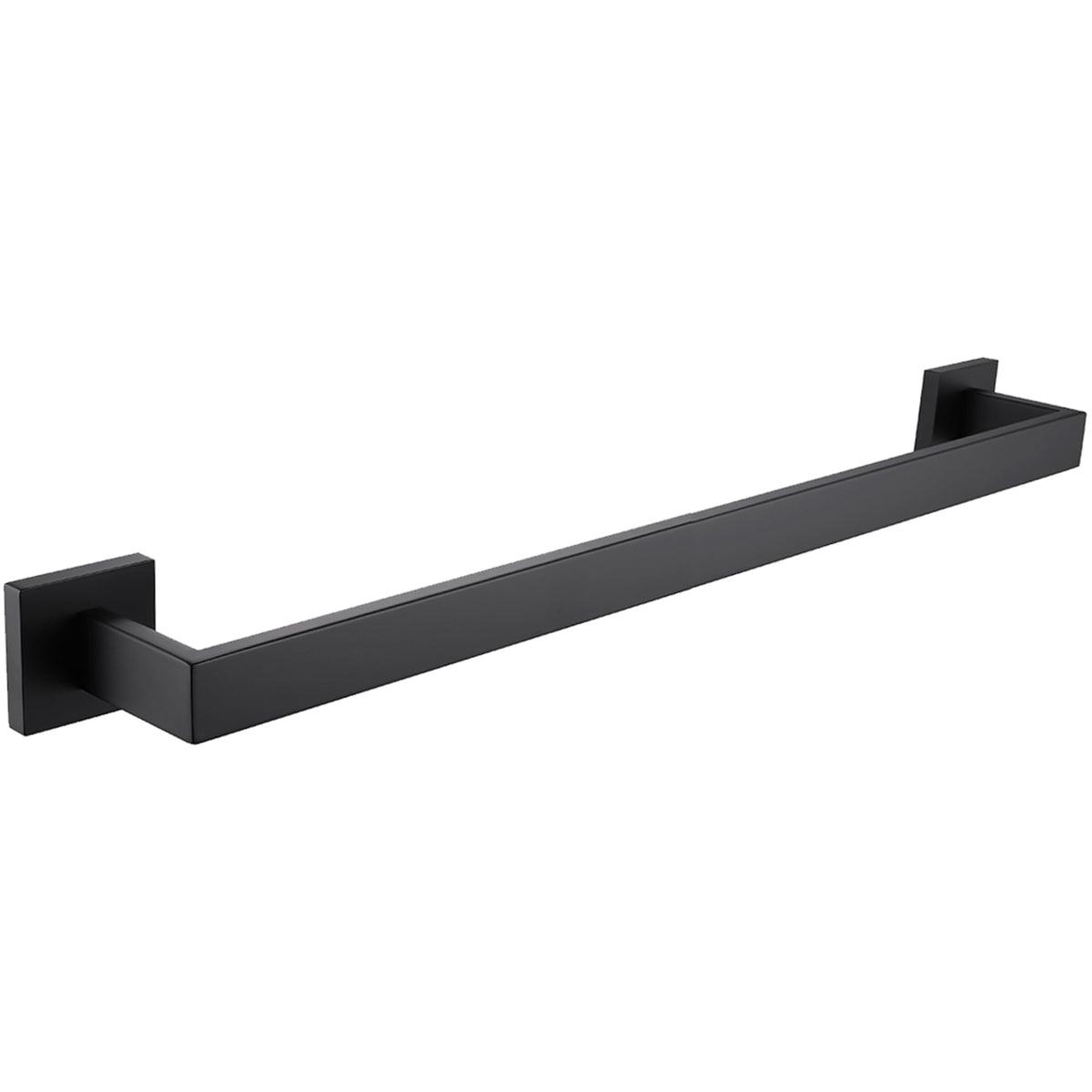 LANC 2 Pack Bath Towel Bars, Matte Black 24-Inch Bathroom Towel Rail Square Towel Racks Kitchen Towel Holders, Stainless Steel Wall Mount Towel Hanger Towel Rods,A8804-6MB