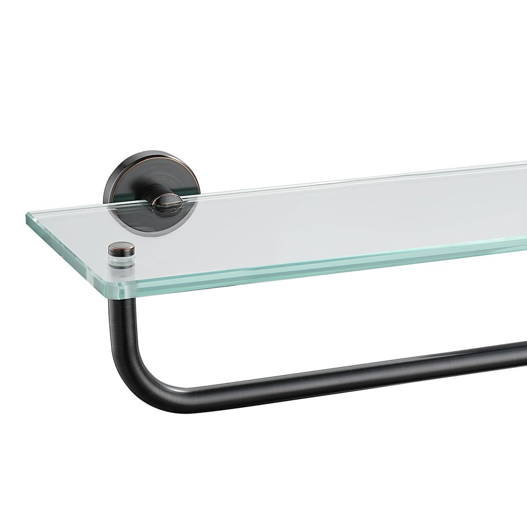JQK Bathroom Glass Shelf, TGS101L16-BN