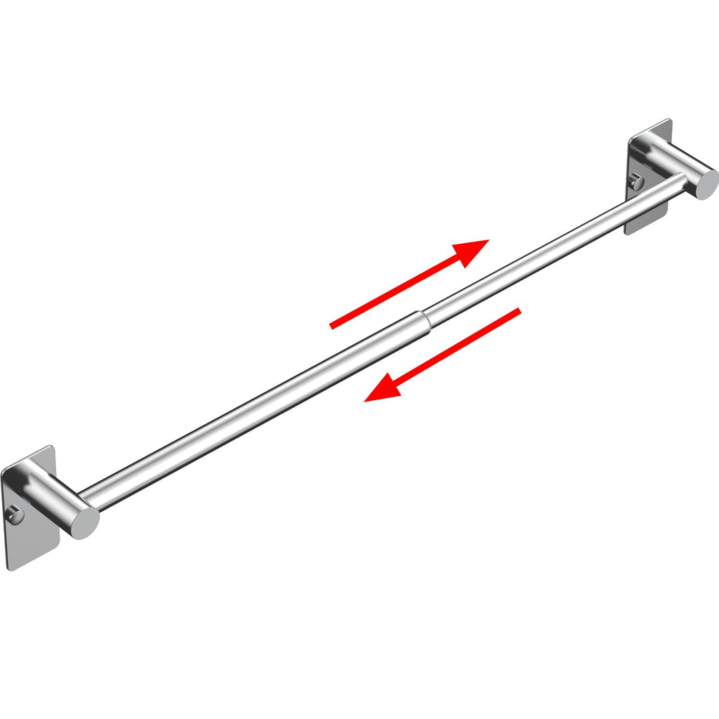 Towel Bar, Adhesive or Drill Wall Mount, Matte Black, 1 Pack