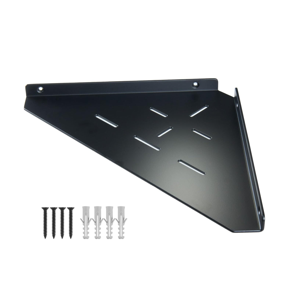 Corner Shelf, 3.0mm Aluminum Alloy Corner Shelf Wall Mounted, for Bathrooms,Offices, Bedrooms,Kitchens,Dorm Rooms and Living Rooms(11 inch Triangles White)