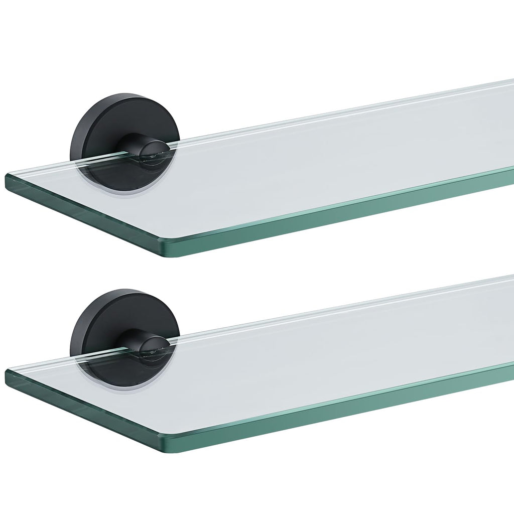 JQK Bathroom Glass Shelf, TGS101L16-BN
