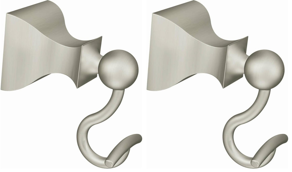 Moen Retreat Collection Brushed Nickel Bathroom Hand Towel Ring with Wall Mount Hardware, DN8386BN