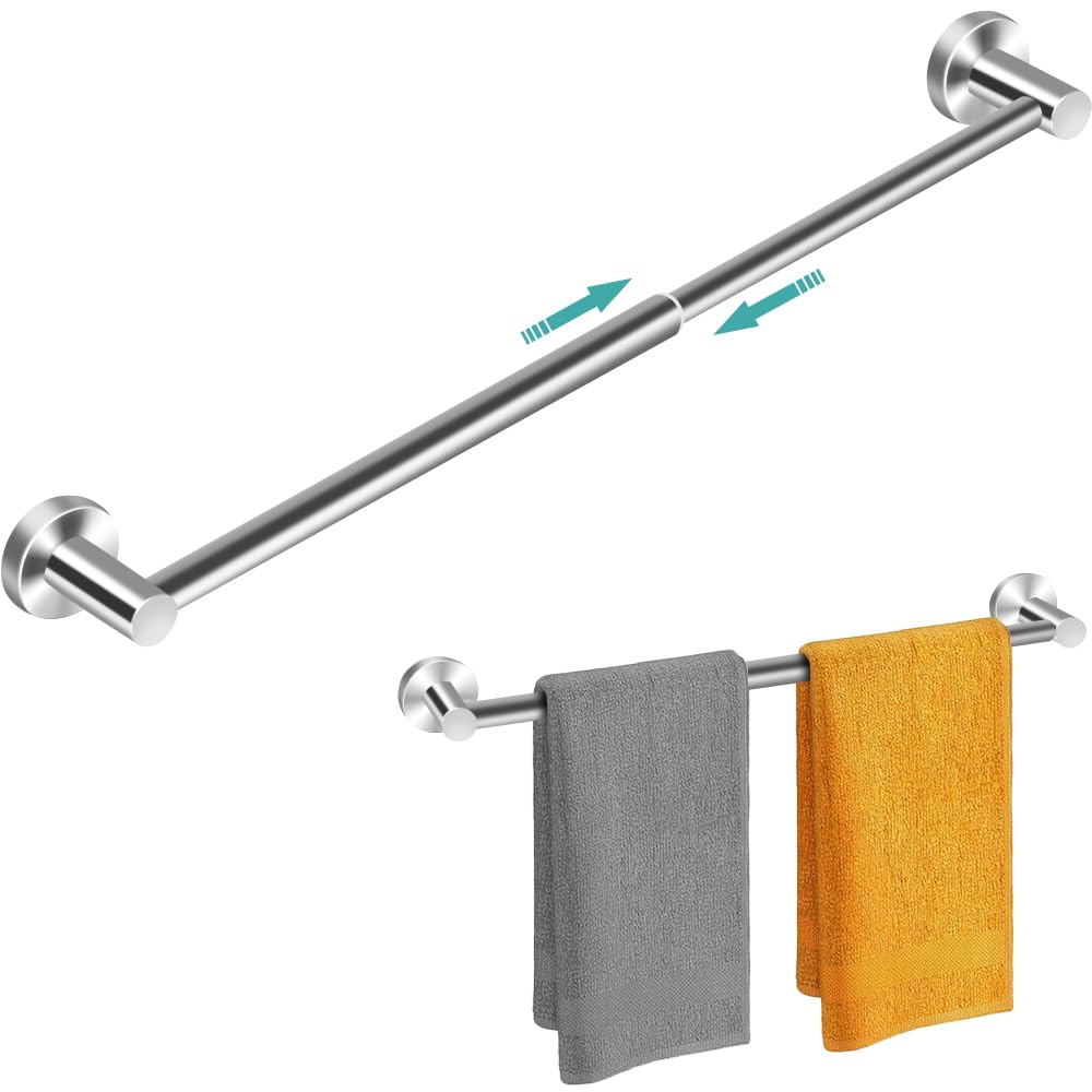 MGahyi Adjustable Stainless Steel Towel Racks for Bathroom 13.18-24In