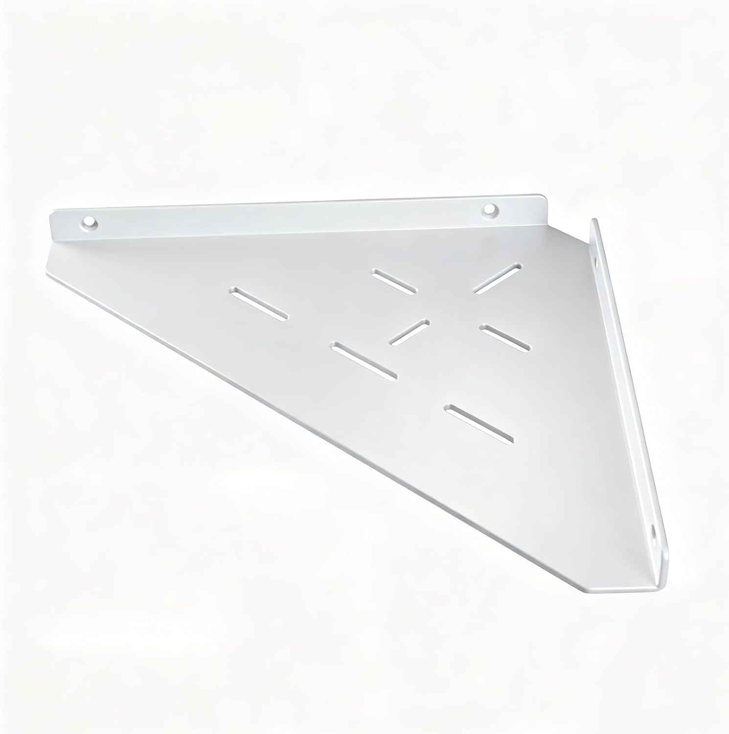 Corner Shelf, 3.0mm Aluminum Alloy Corner Shelf Wall Mounted, for Bathrooms,Offices, Bedrooms,Kitchens,Dorm Rooms and Living Rooms(11 inch Triangles White)