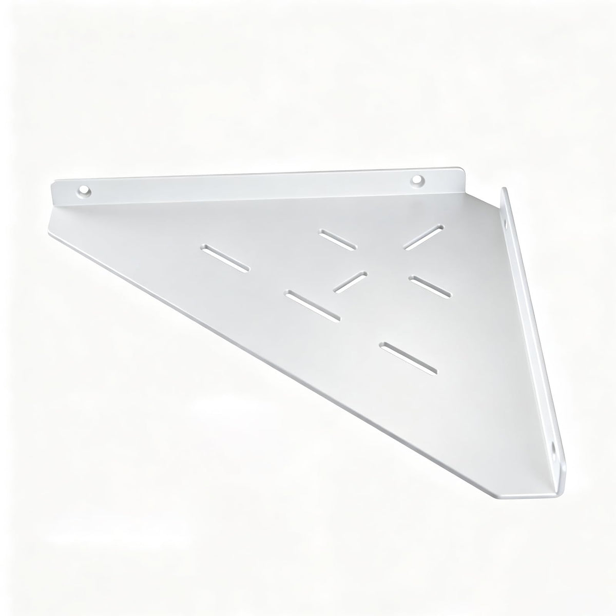 Corner Shelf, 3.0mm Aluminum Alloy Corner Shelf Wall Mounted, for Bathrooms,Offices, Bedrooms,Kitchens,Dorm Rooms and Living Rooms(11 inch Triangles White)
