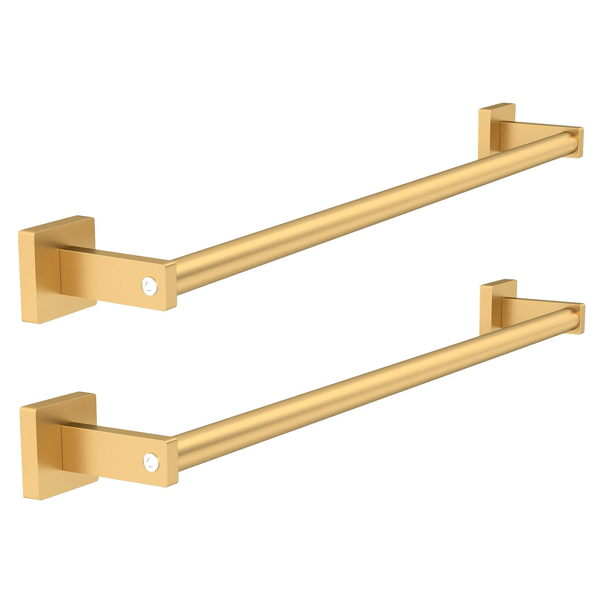 MKO Towel Bar for Bathroom, 24" 2 Pack Wall Mounted Towel Rack, Black