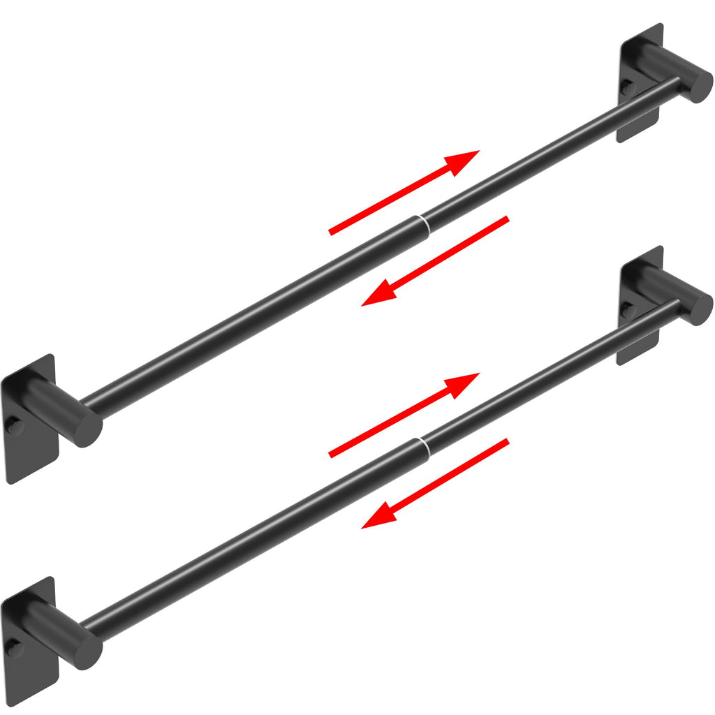 Towel Bar, Adhesive or Drill Wall Mount, Matte Black, 1 Pack