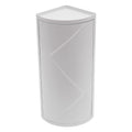 Multifunction Bathroom Kitchen Corner Locker 3-Tier Rotating Triangle Shelf Water Resistant Corner Shelf Stand for Bedrooms, Bathrooms, Kitchens, Living Rooms, Study Rooms (Gray-White)
