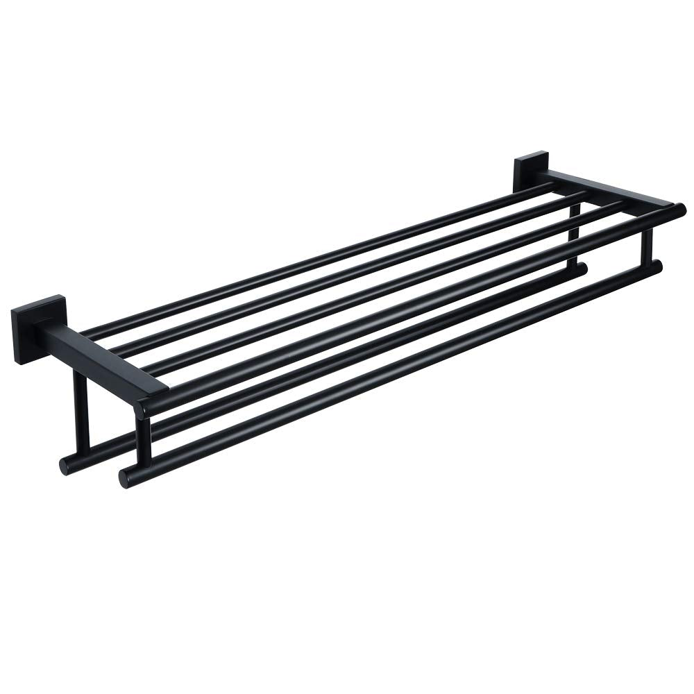 Alise Double Towel Rack for Bathroom Wall Mounted 24 Inch,Matte Black