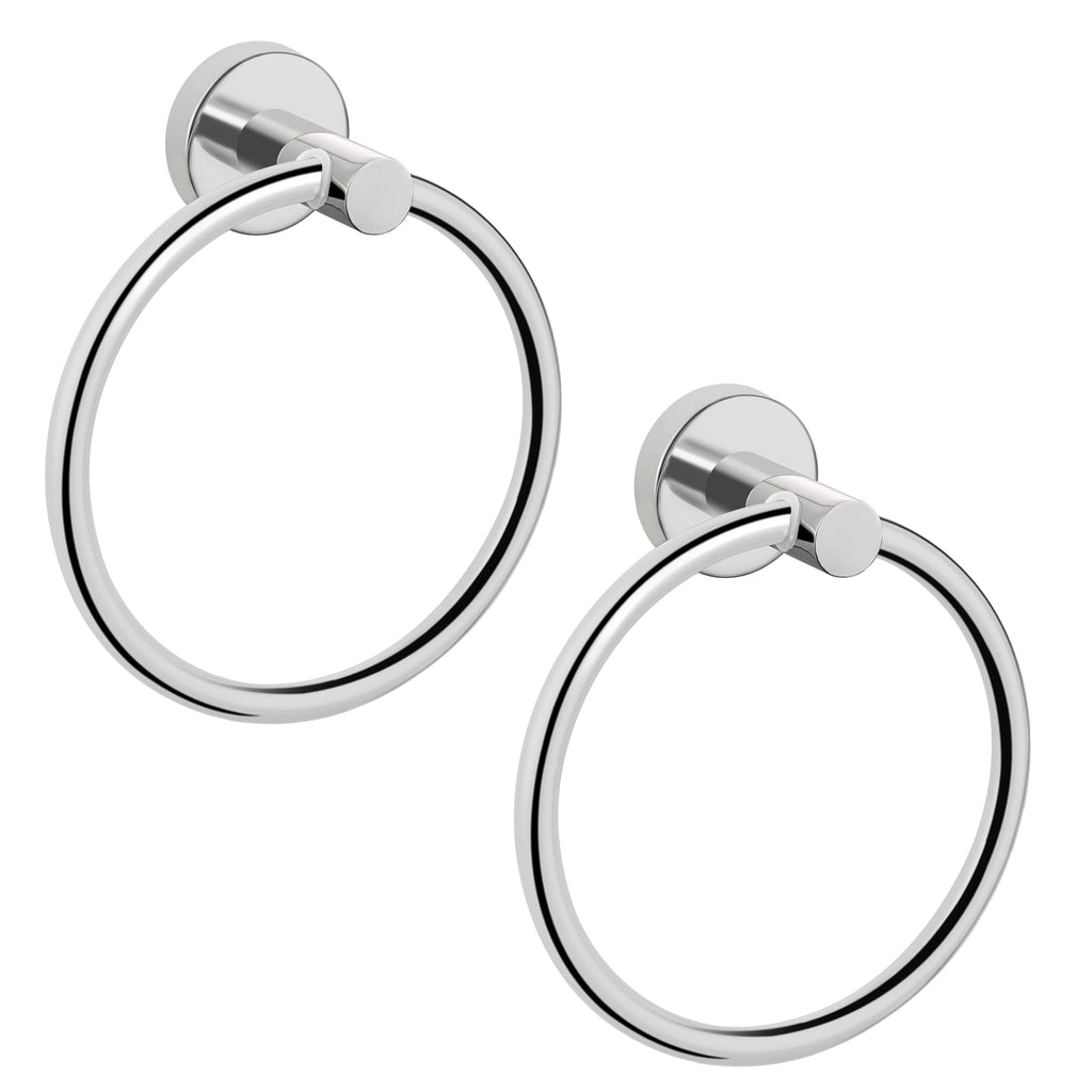 Towel Ring, Bathroom Hardware Accessories, Wall-Mounted Towel Ring, Simple Round Stainless Steel Towel Rack, for Bathroom and Kitchen (Gold)