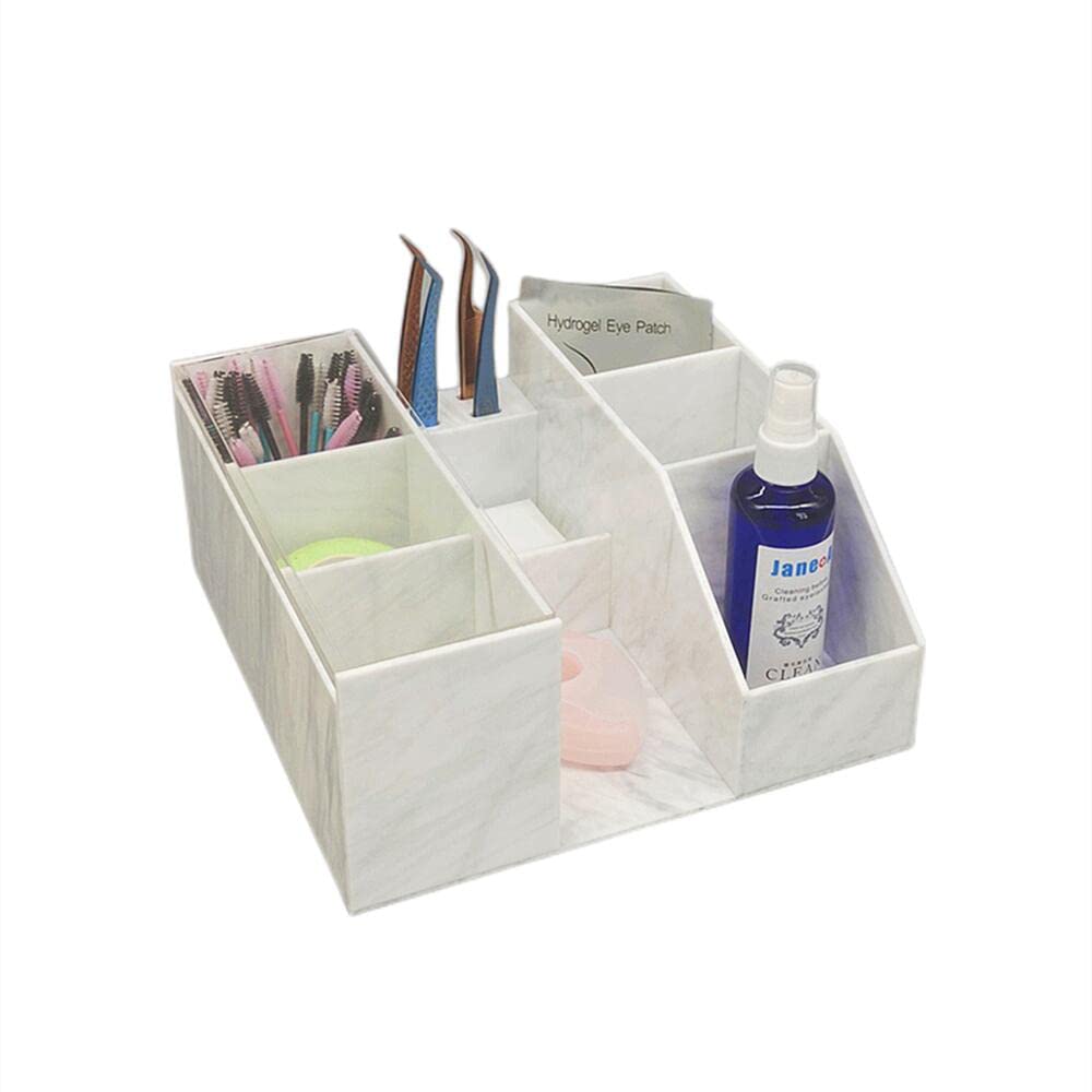 Acrylic Large Capacity Makeup Organizer, Grafting Beauty Extension Supplies Lash Storage Display, Eyelash Storage Case Brush Tweezers Cosmetic Holder (Transparent)