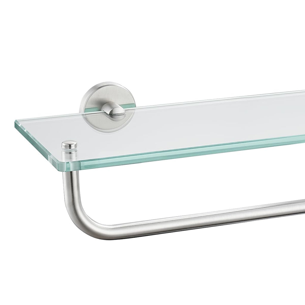 JQK Bathroom Glass Shelf, TGS101L16-BN