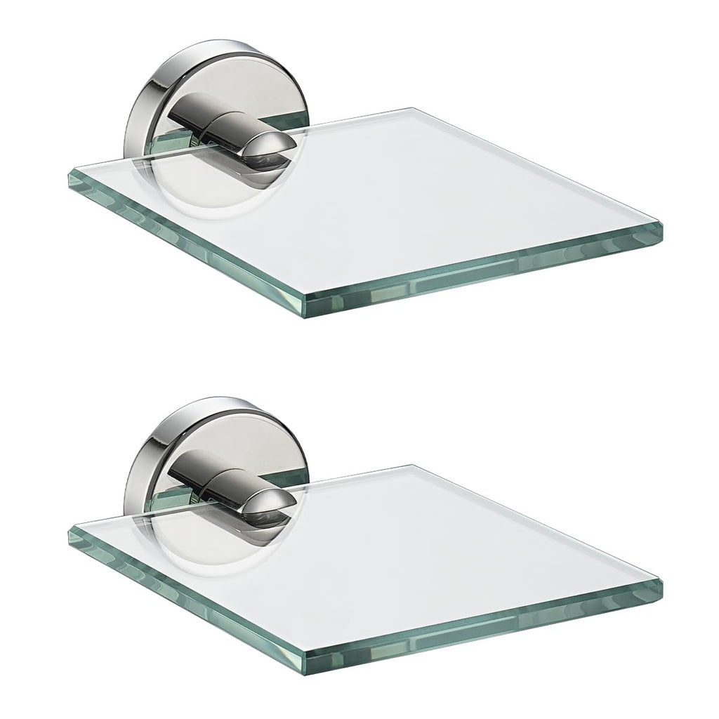 JQK Bathroom Glass Shelf, TGS101L16-BN