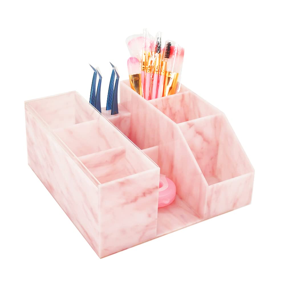 Acrylic Large Capacity Makeup Organizer, Grafting Beauty Extension Supplies Lash Storage Display, Eyelash Storage Case Brush Tweezers Cosmetic Holder (Transparent)