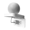 Horizontal Outlet Shelf with Cord Storage for Decorator Receptacle
