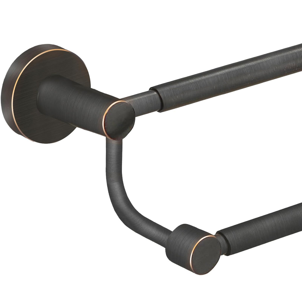 BESy Double Towel Bar Towel Rack for Bathroom Wall Mounted Brushed Nickel