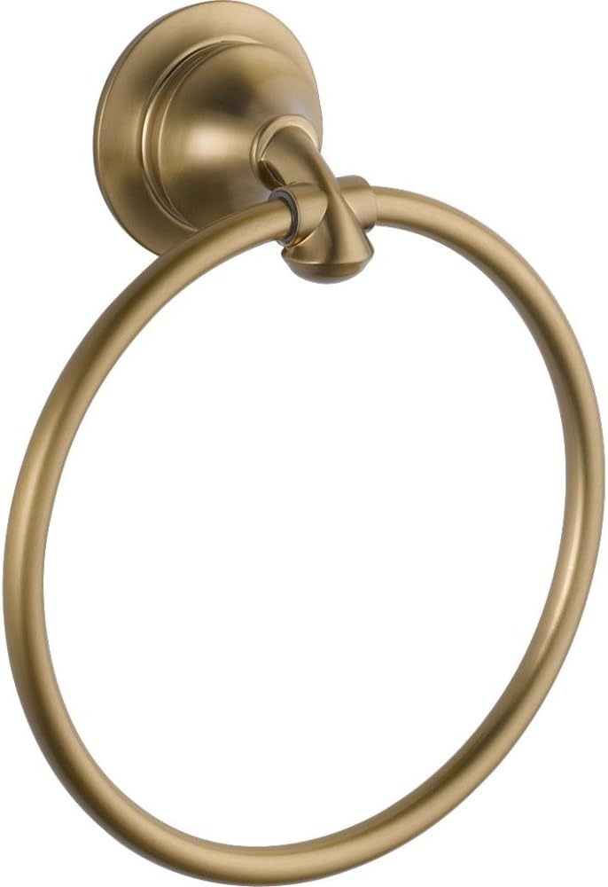 Delta Hand Towel Holder | Champagne Bronze Ring for Hanging Towels in Kitchen, Bathroom | Linden Accessories