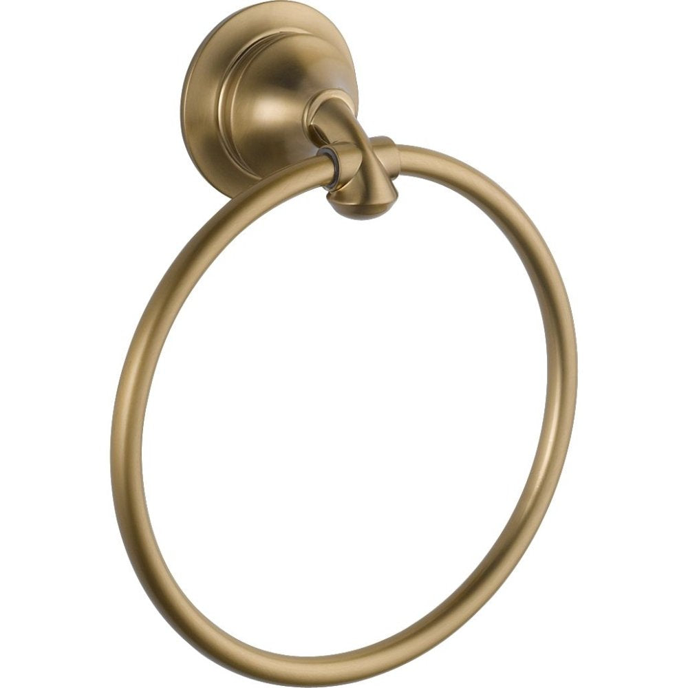 Delta Hand Towel Holder | Champagne Bronze Ring for Hanging Towels in Kitchen, Bathroom | Linden Accessories