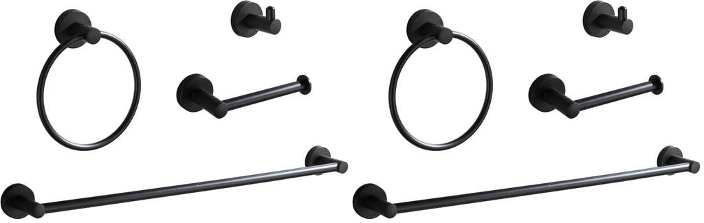 BGL Bathroom Accessory Set,4-Piece Brushed Nickel Towel Racks for Bathroom, 24 Inches Towel Bar, Towel Ring, Toilet Paper Holder & Robe Hook, Wall Mounted
