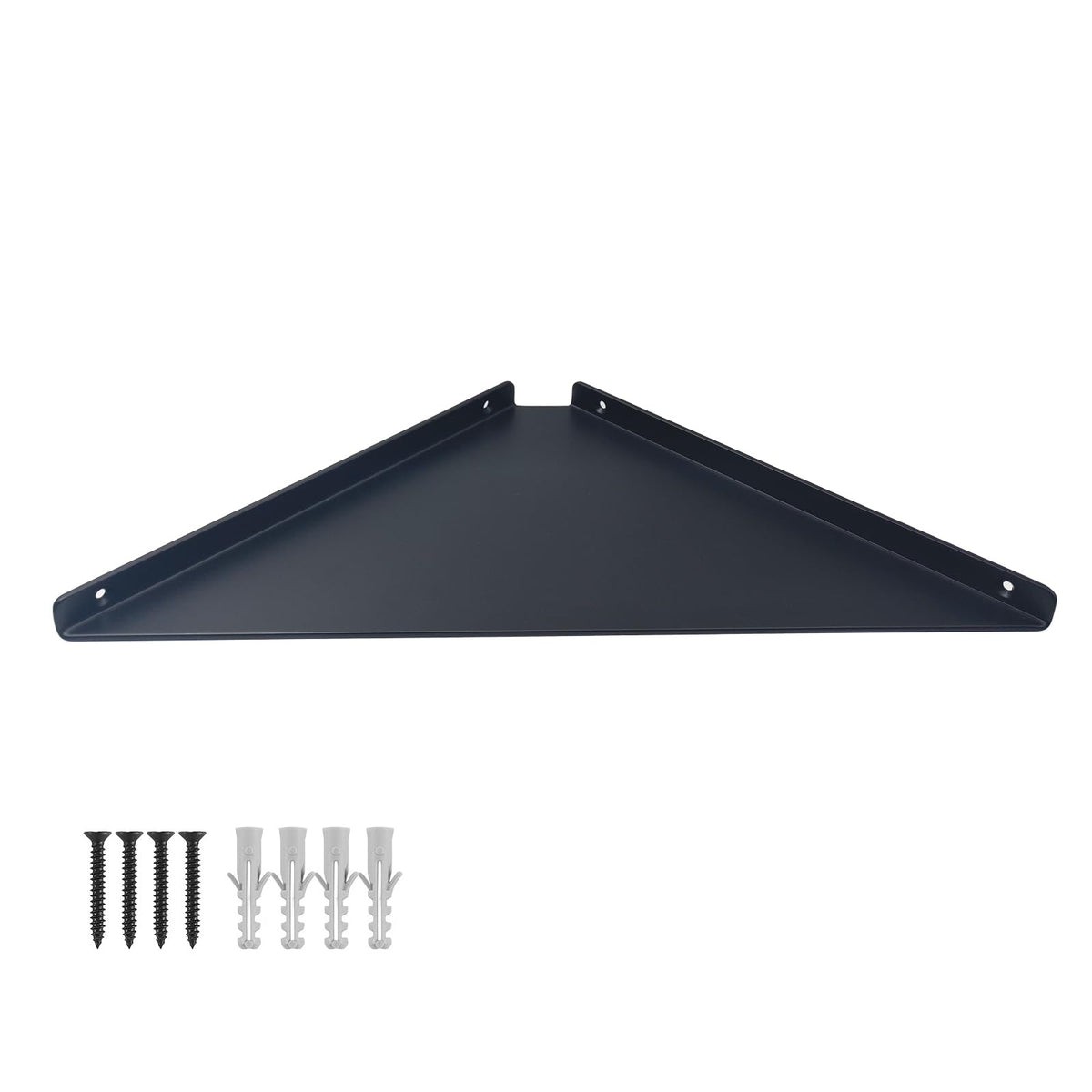 Corner Shelf, 3.0mm Aluminum Alloy Corner Shelf Wall Mounted, for Bathrooms,Offices, Bedrooms,Kitchens,Dorm Rooms and Living Rooms(11 inch Triangles White)