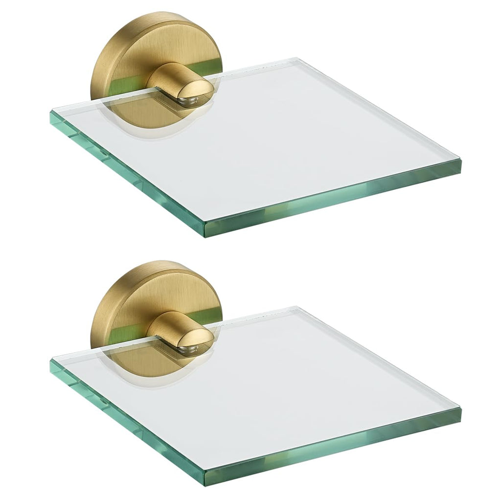 JQK Bathroom Glass Shelf, TGS101L16-BN