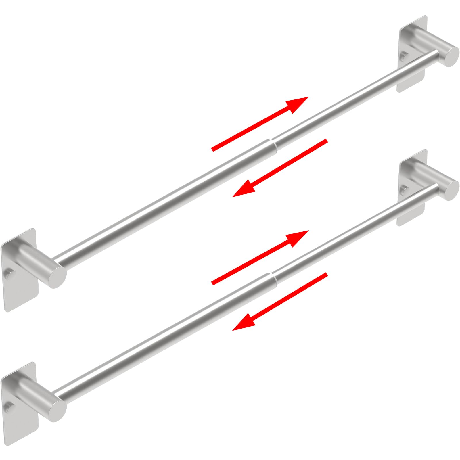 Towel Bar, Adhesive or Drill Wall Mount, Matte Black, 1 Pack