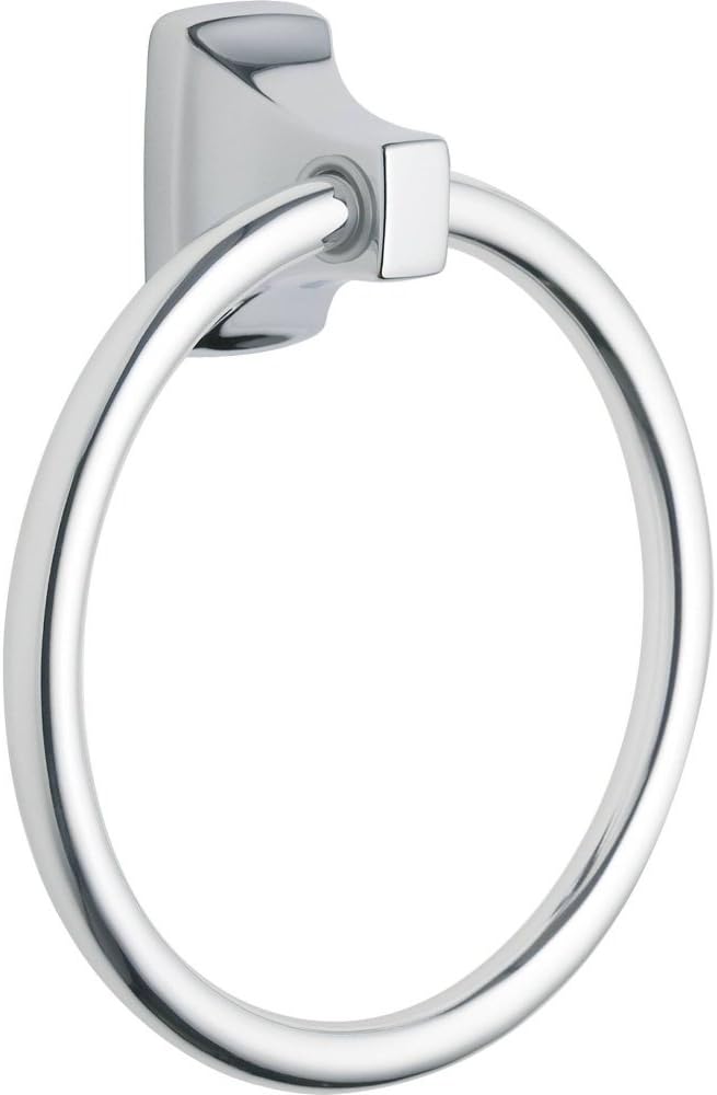 Moen Donnor Collection Chrome 6.25-Inch Diameter Wall Mount Contemporary Bathroom Hand-Towel Ring, P5860