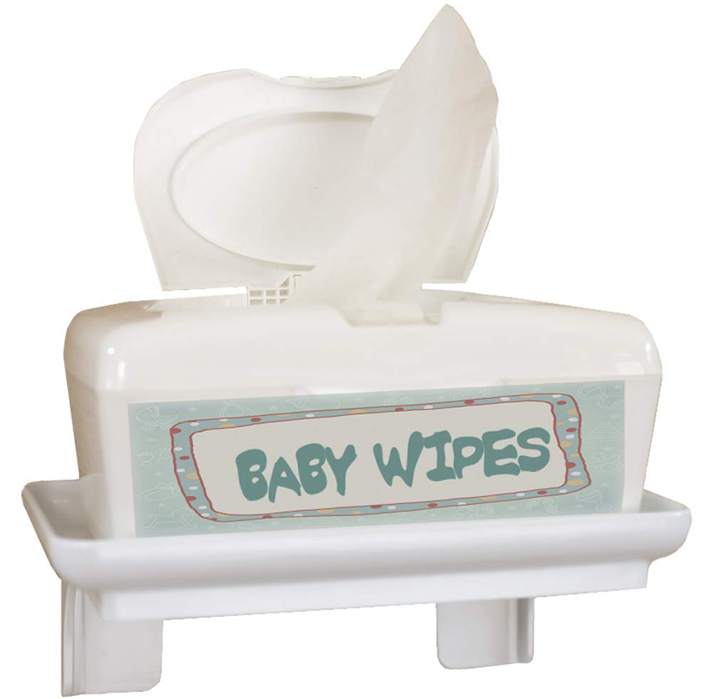 Wonder Shelf - Small Plastic Self Adhesive Bathroom Wall Mount Shelf - Fits Over Toilet Paper Holder - Designed for Smartphone and Flushable Baby Wipes (2, Cream)