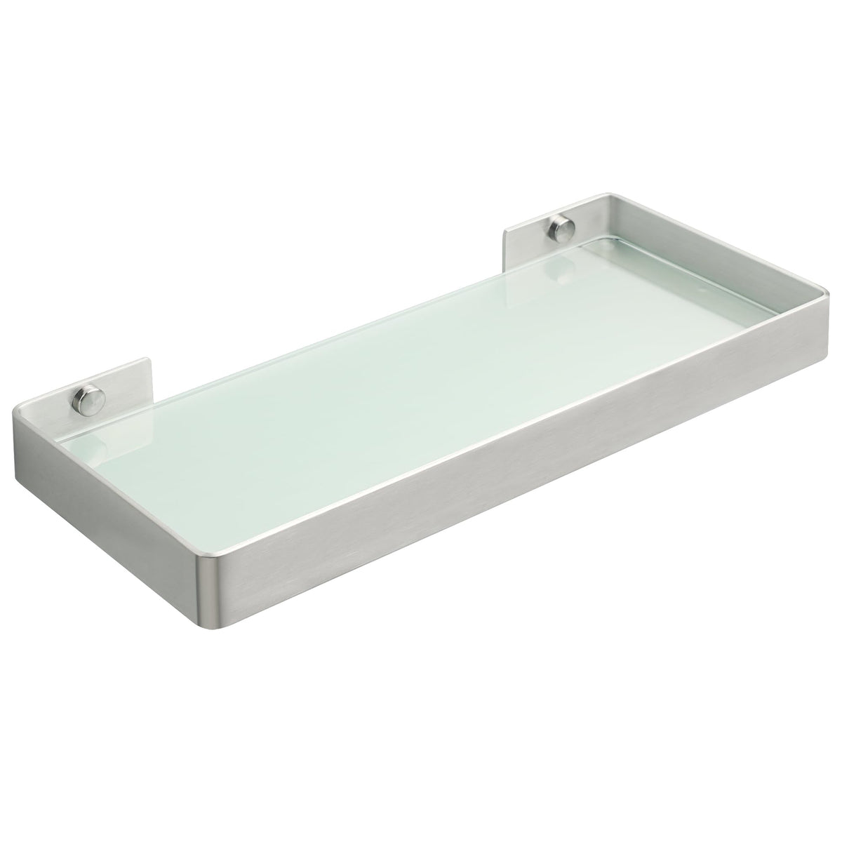 Alise Bathroom Shelves,11.8" Black Glass Shelves for Bathroom Wall Mounted