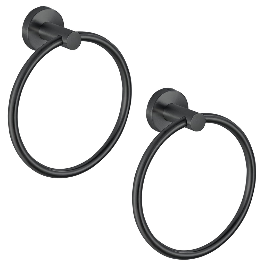 Towel Ring, Bathroom Hardware Accessories, Wall-Mounted Towel Ring, Simple Round Stainless Steel Towel Rack, for Bathroom and Kitchen (Gold)