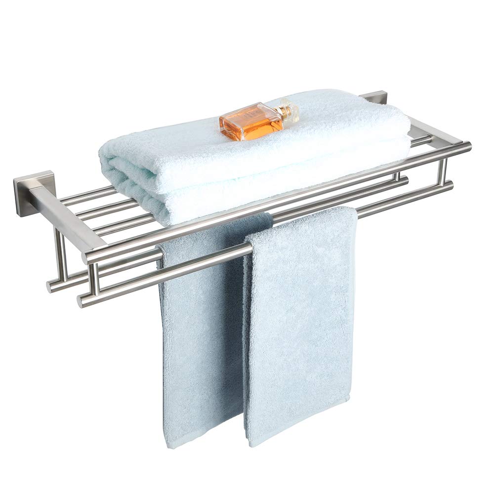 Alise Double Towel Rack for Bathroom Wall Mounted 24 Inch,Matte Black