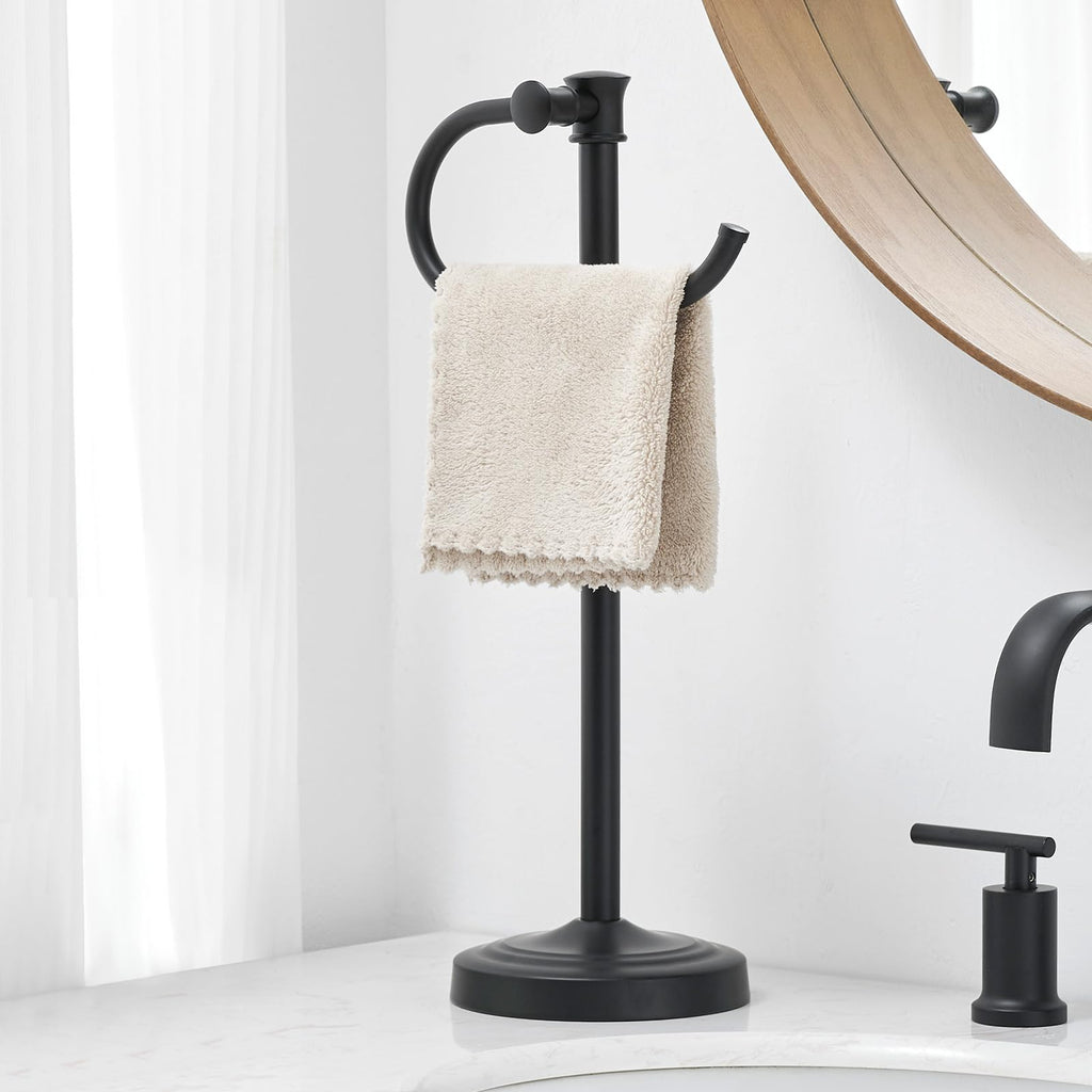 BESy Stand Hand Towel Holder, Countertop Towel Bar, Oil Rubbed Bronze