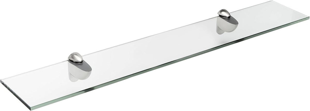 Spancraft 8" x 30" Brass Heron Glass Shelf