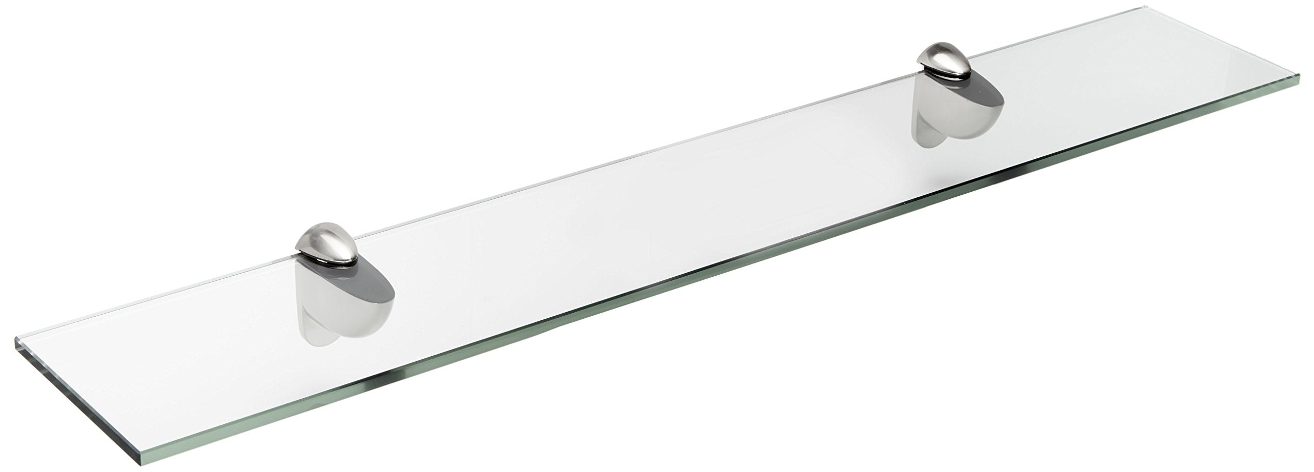 Spancraft 8" x 30" Brass Heron Glass Shelf
