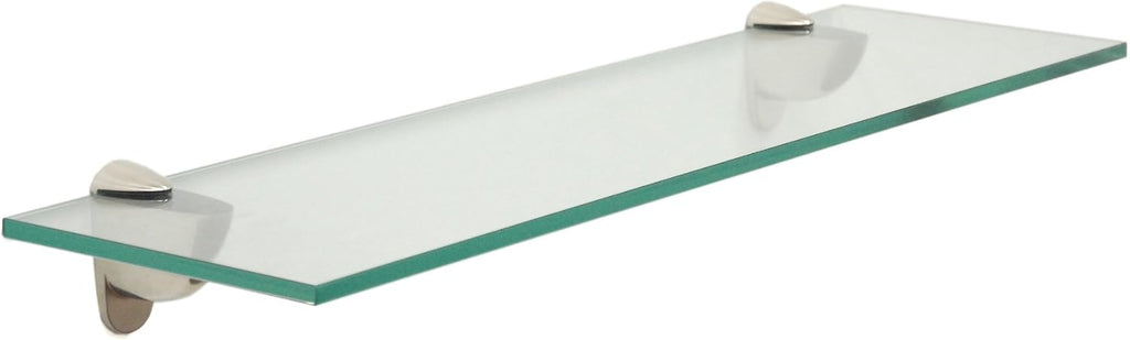 Spancraft 8" x 30" Brass Heron Glass Shelf