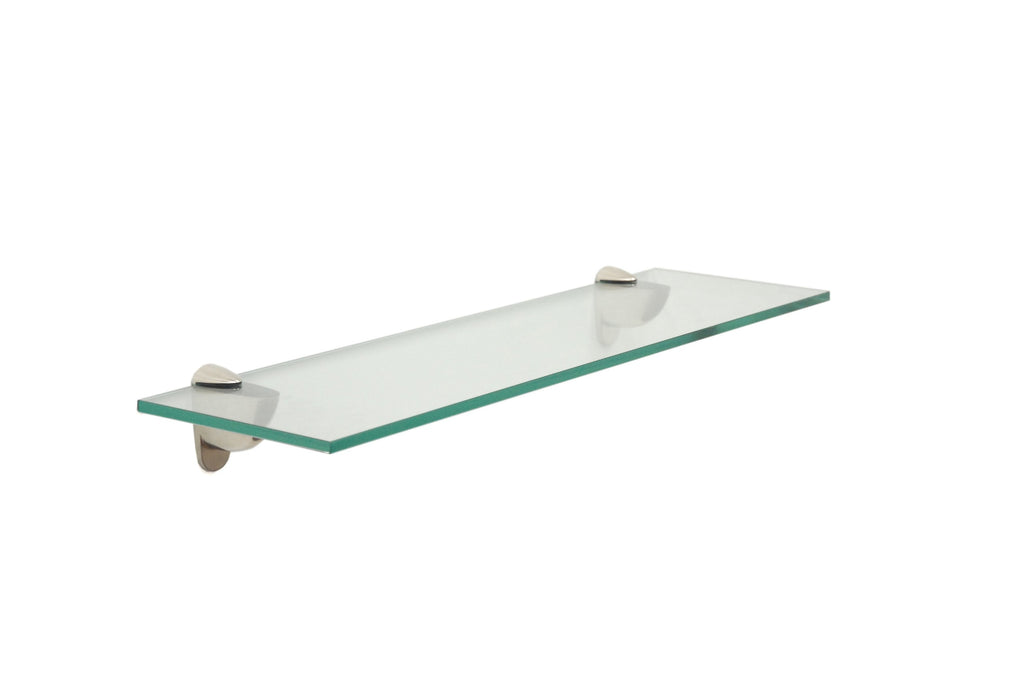 Spancraft 8" x 30" Brass Heron Glass Shelf