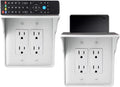 2 pack Double Wall Outlet Shelf with Cord Storage-wall outlet shelf, outlet shelf storage Perfect for Bathroom,Bedrooms -outlet shelf-wall outlet extender with shelf-Home outlet with shelf (white)