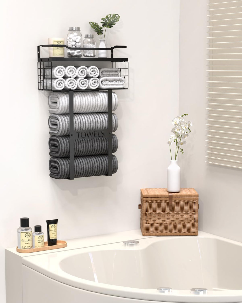 Aetyord Towel Racks for Bathroom Wall Mounted Towel Storage Organize