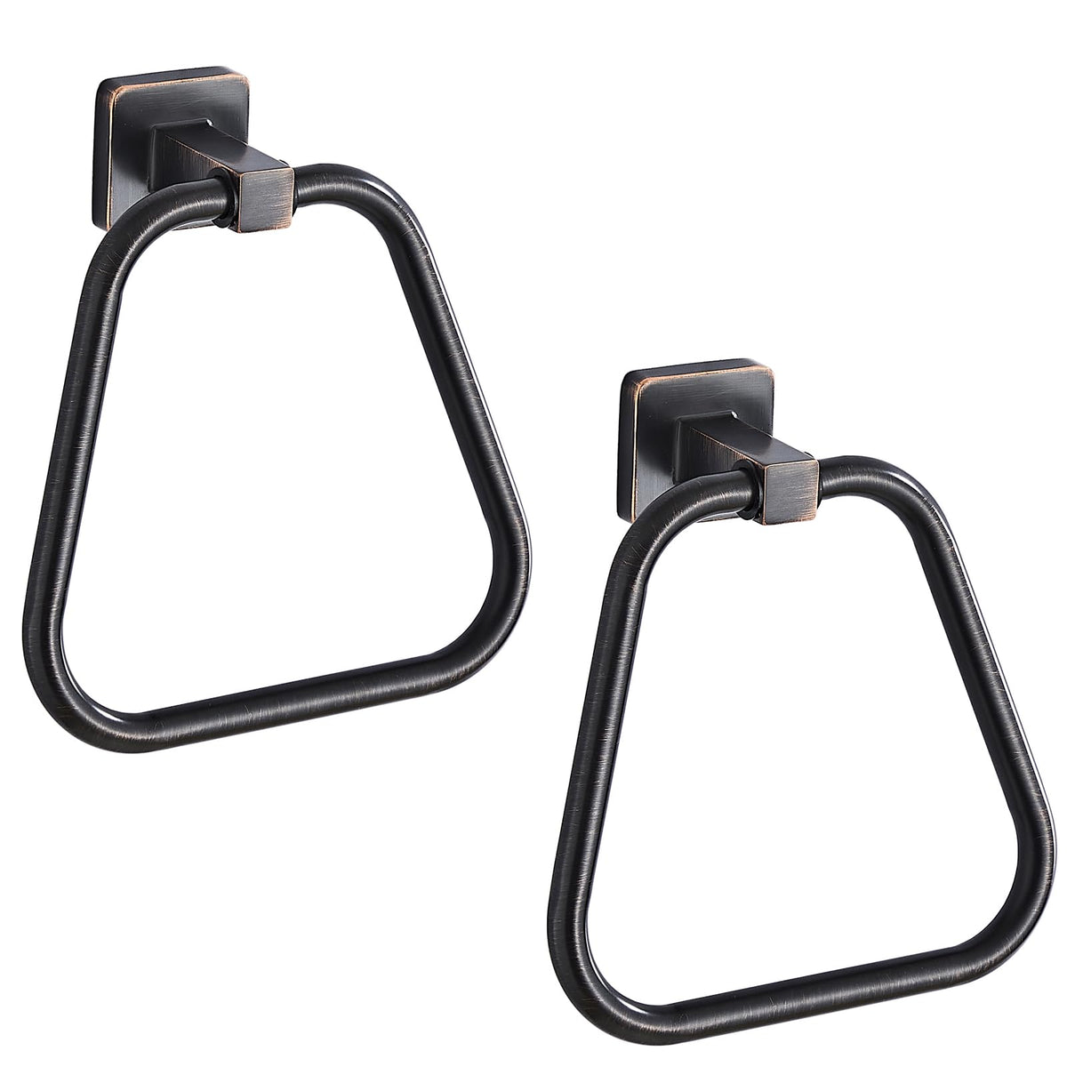 Matte Black Towel Ring for Bathroom, Kitchen Bath Towel Holder Hangers Wall Mount Heavy Duty Stainless Steel
