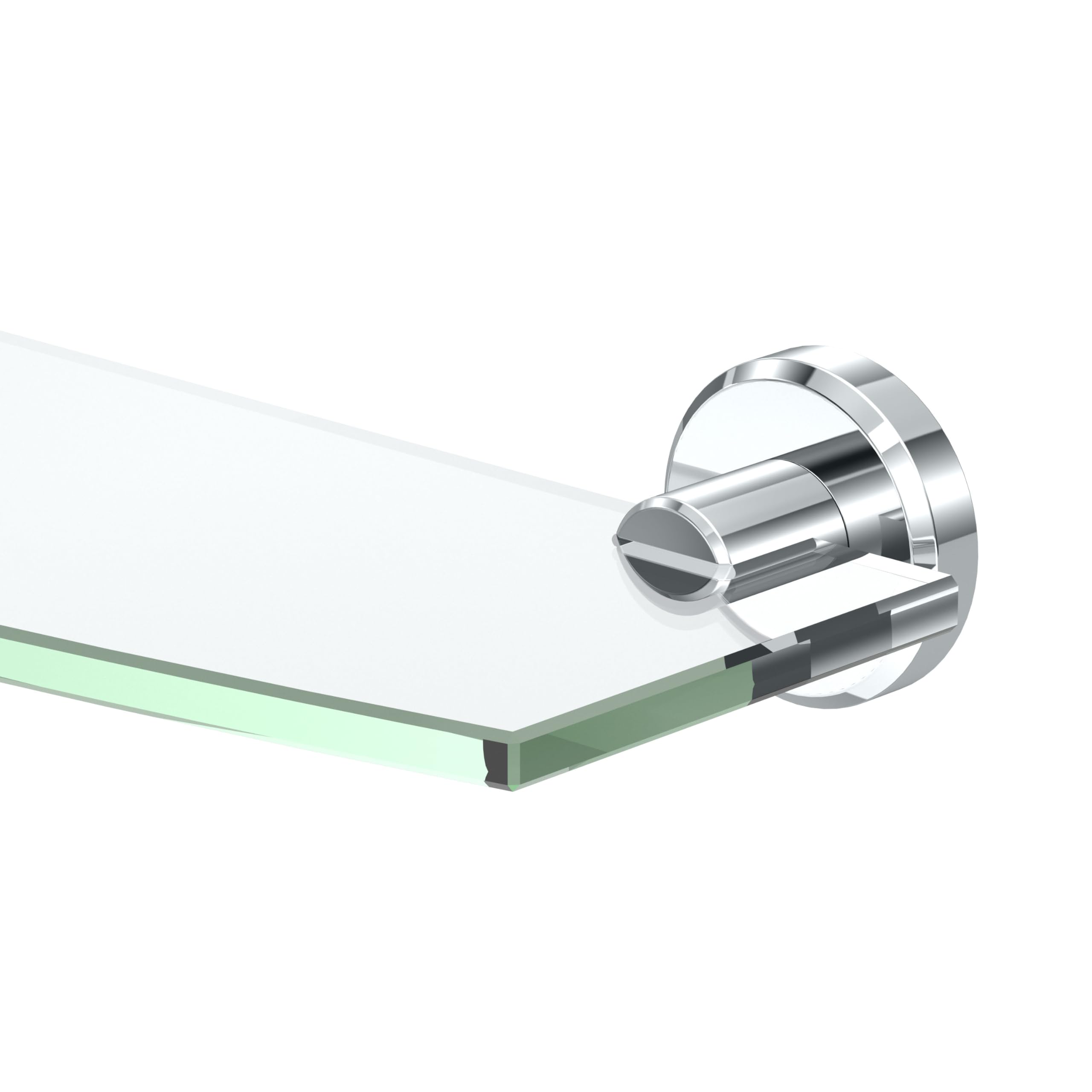 Gatco 5476 Locke Glass Shelf, Polished Nickel/Wall Mounted 20.13" X 5.38" Tempered/Floating Rectangle Glass Shelf for Bathroom