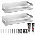 Shower Floating Shelves, Wall-Mounted Caddy, 15.75 in, 2 Pack Black