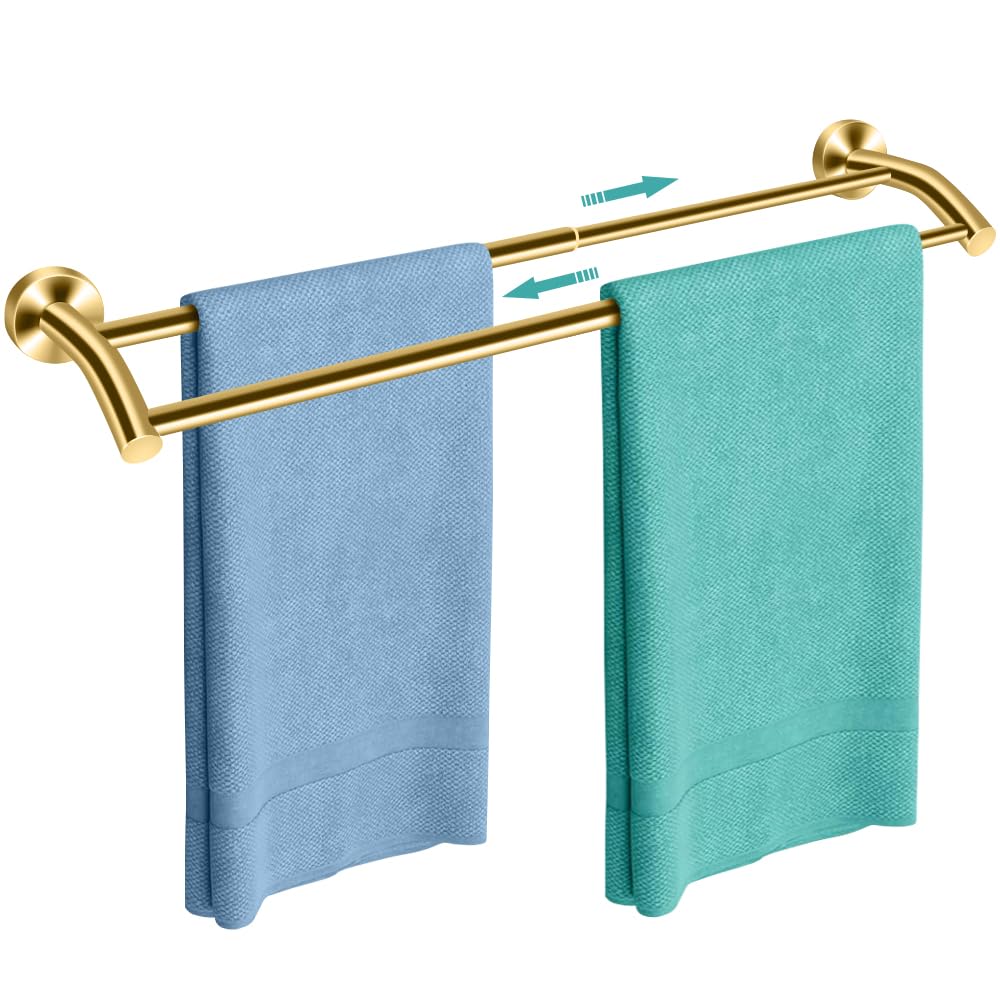 MGahyi Adjustable Stainless Steel Towel Racks for Bathroom 13.18-24In