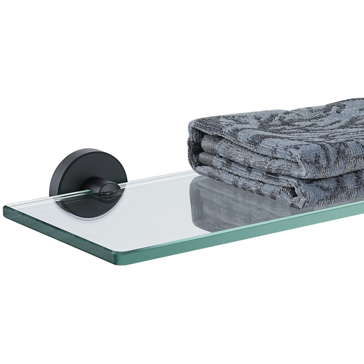 JQK Bathroom Glass Shelf, TGS101L16-BN