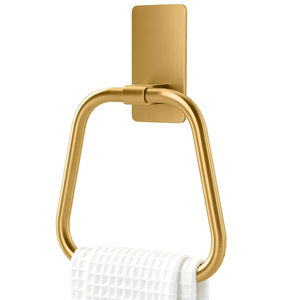 JUYSON Adhesive Hand Towel Holder for Bathroom, No Drill Towel Ring