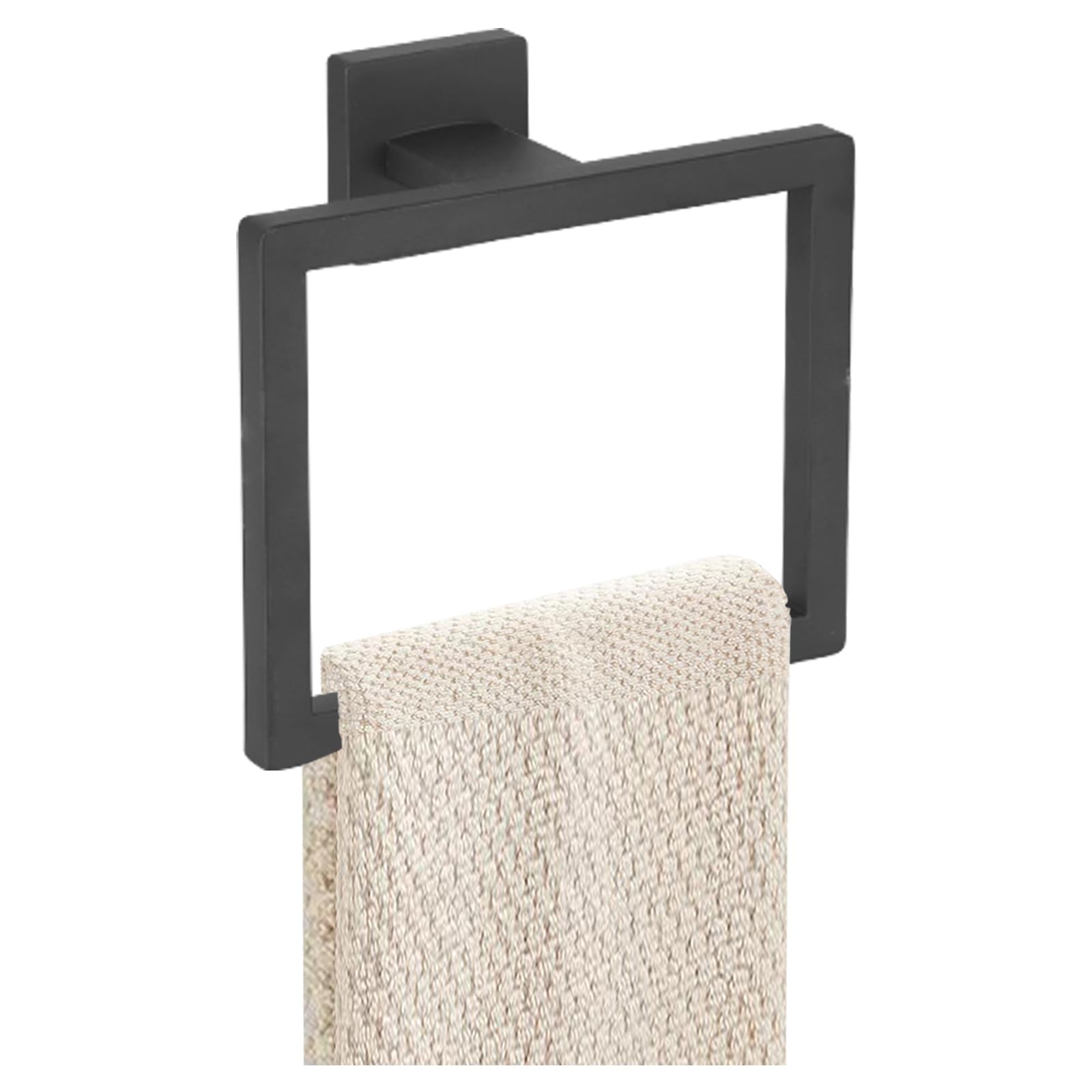 JOPOFI Towel Ring - Hand Towel Holder for Bathroom - Matte Black