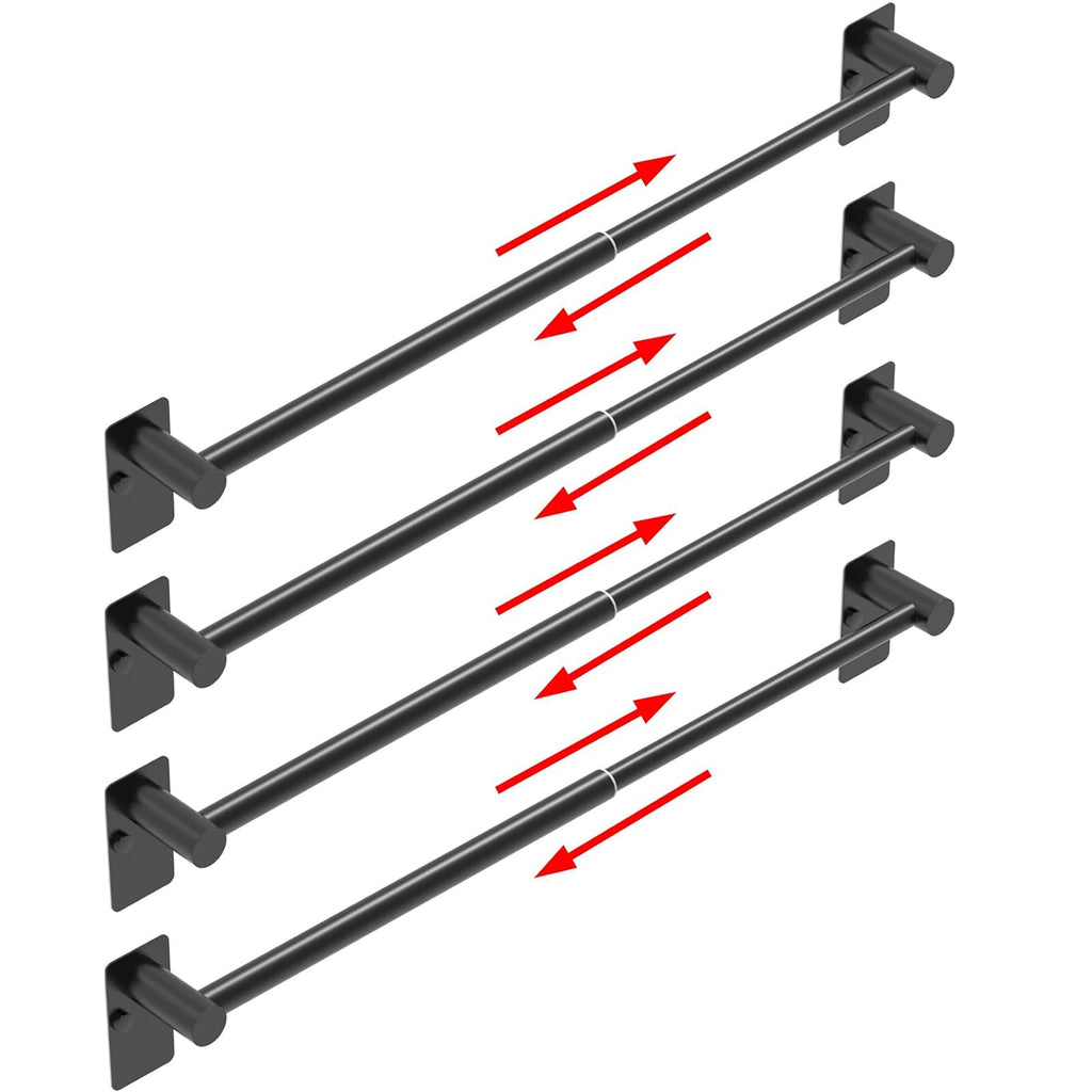 Towel Bar, Adhesive or Drill Wall Mount, Matte Black, 1 Pack